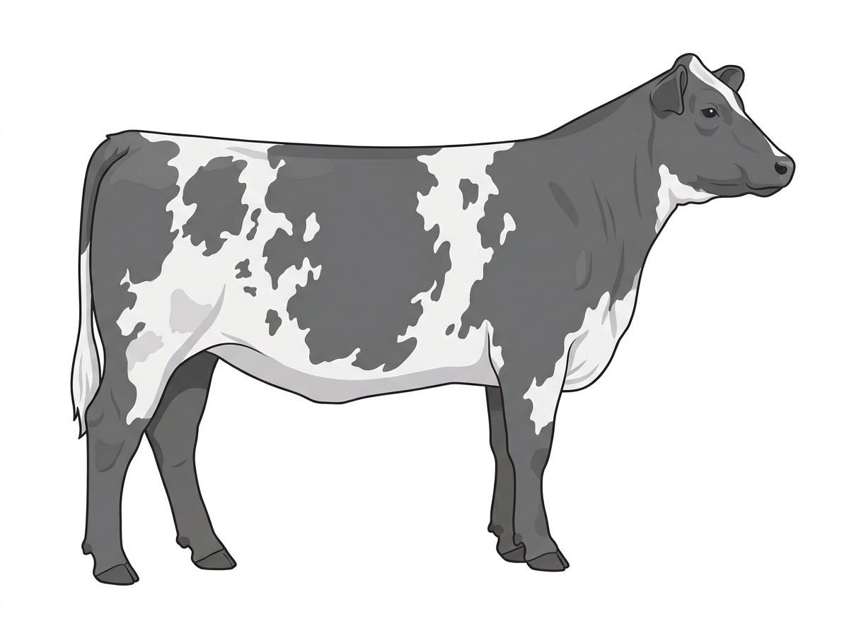 Blue roan 5/8 Angus 3/8 Shorthorn Heifer