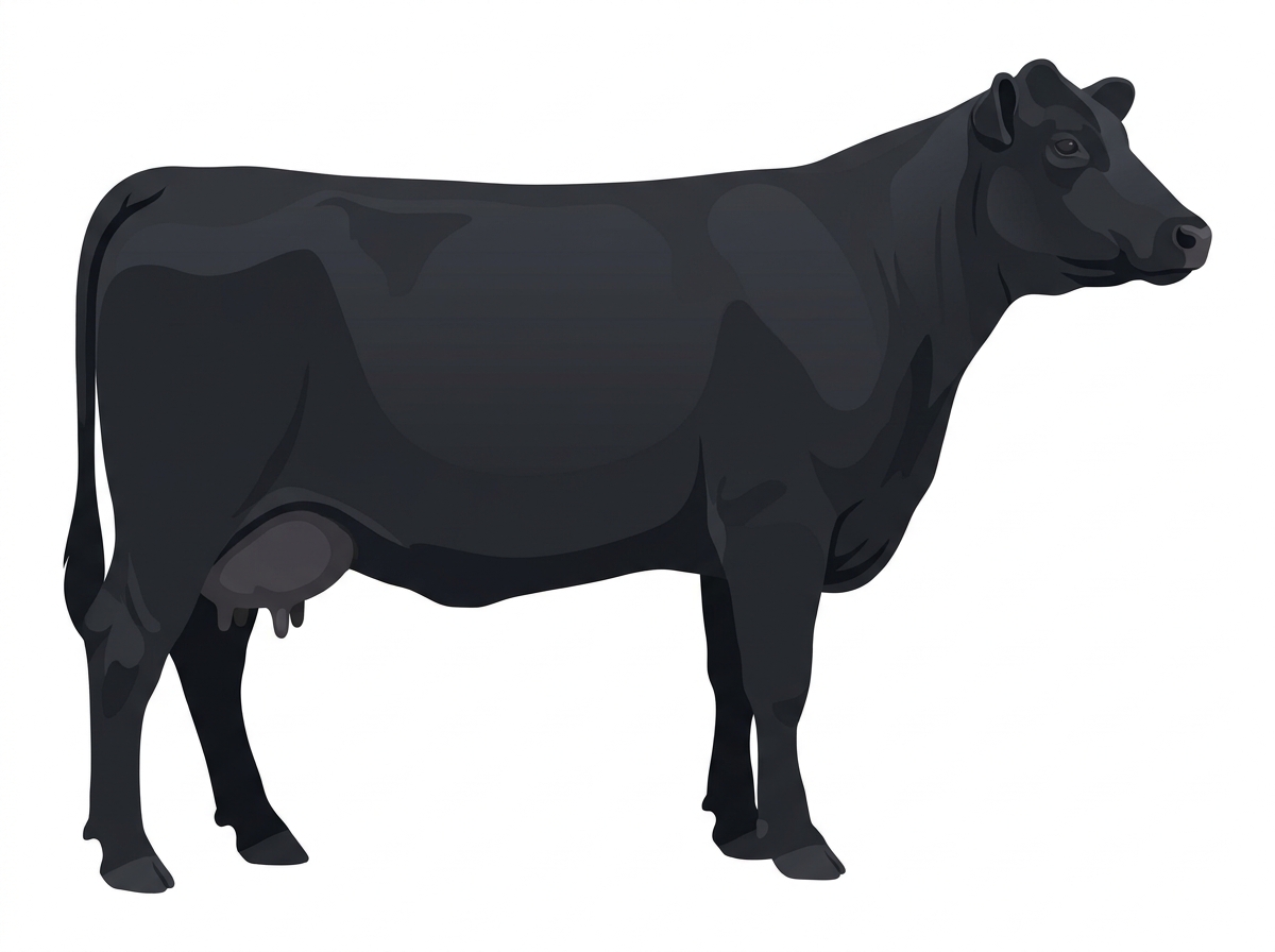 Black 5/8 Angus Cross Cow