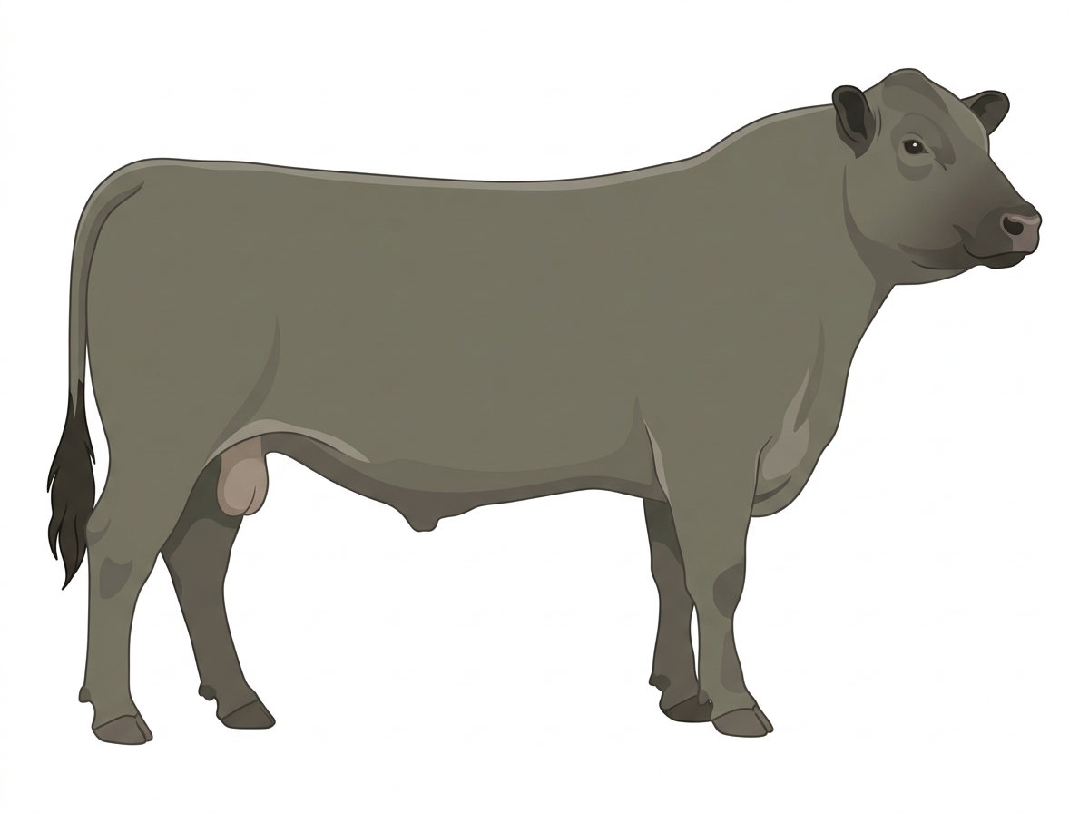 Smoky 5/8 Angus Cross Bull