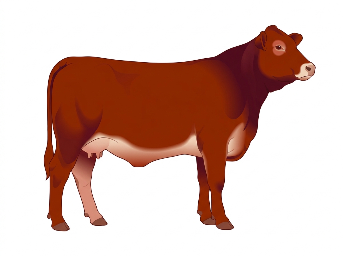 Red 5/8 Brahman 3/8 Angus Cow