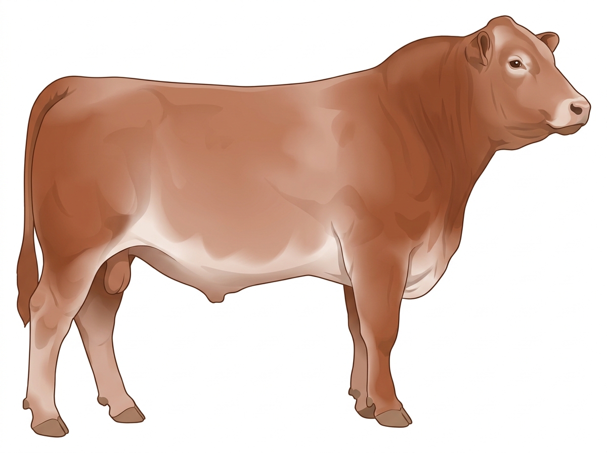 Light red roan 5/8 Brahman 3/8 Shorthorn Bull