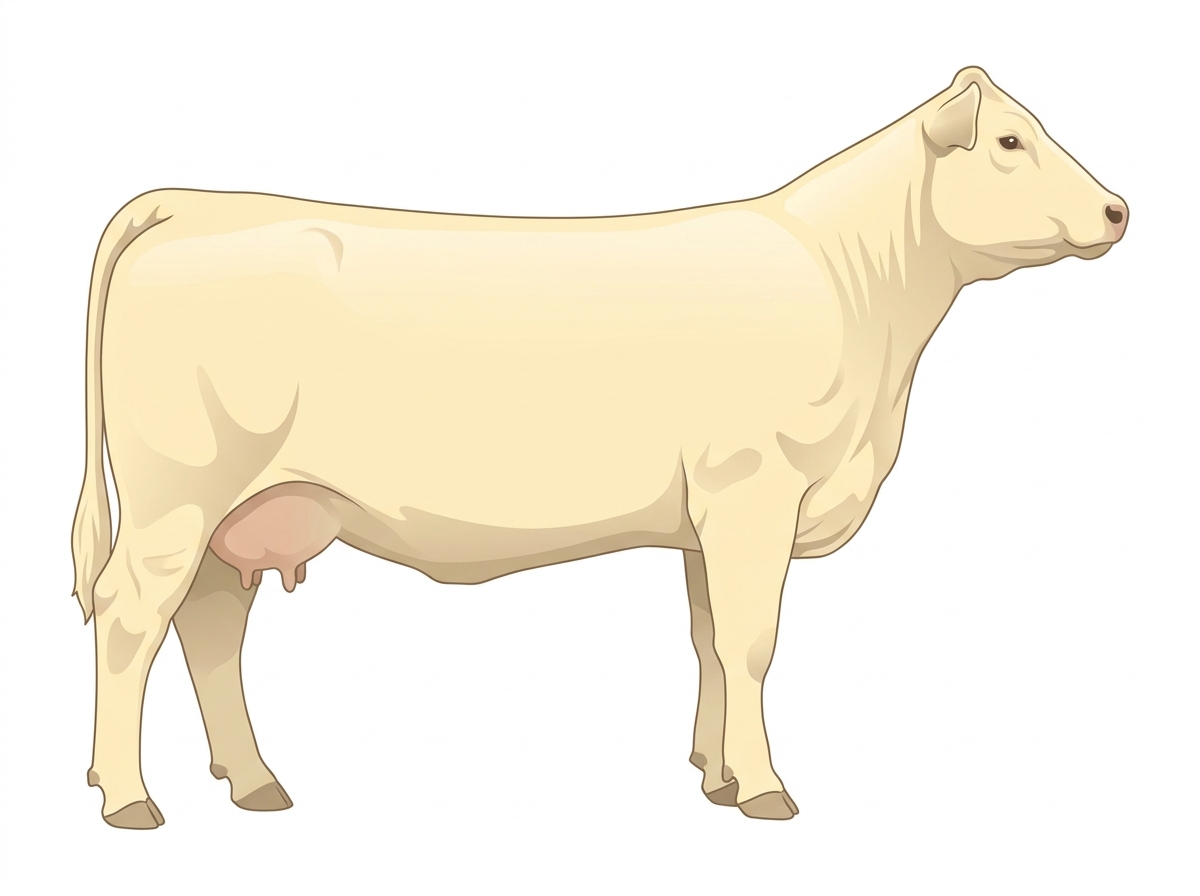 Cream 5/8 Charolais 3/8 Angus Cow