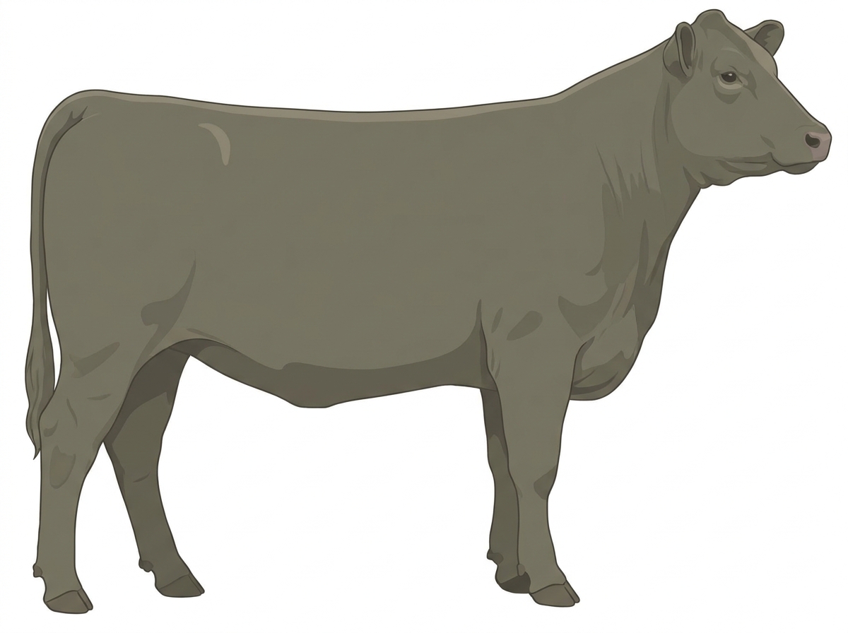 Smoky 5/8 Charolais 3/8 Angus Heifer