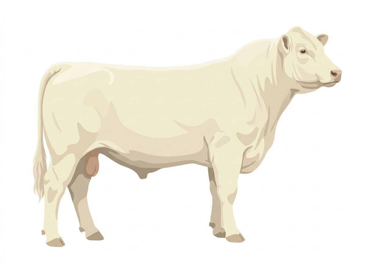 White 5/8 Charolais 3/8 Angus Bull
