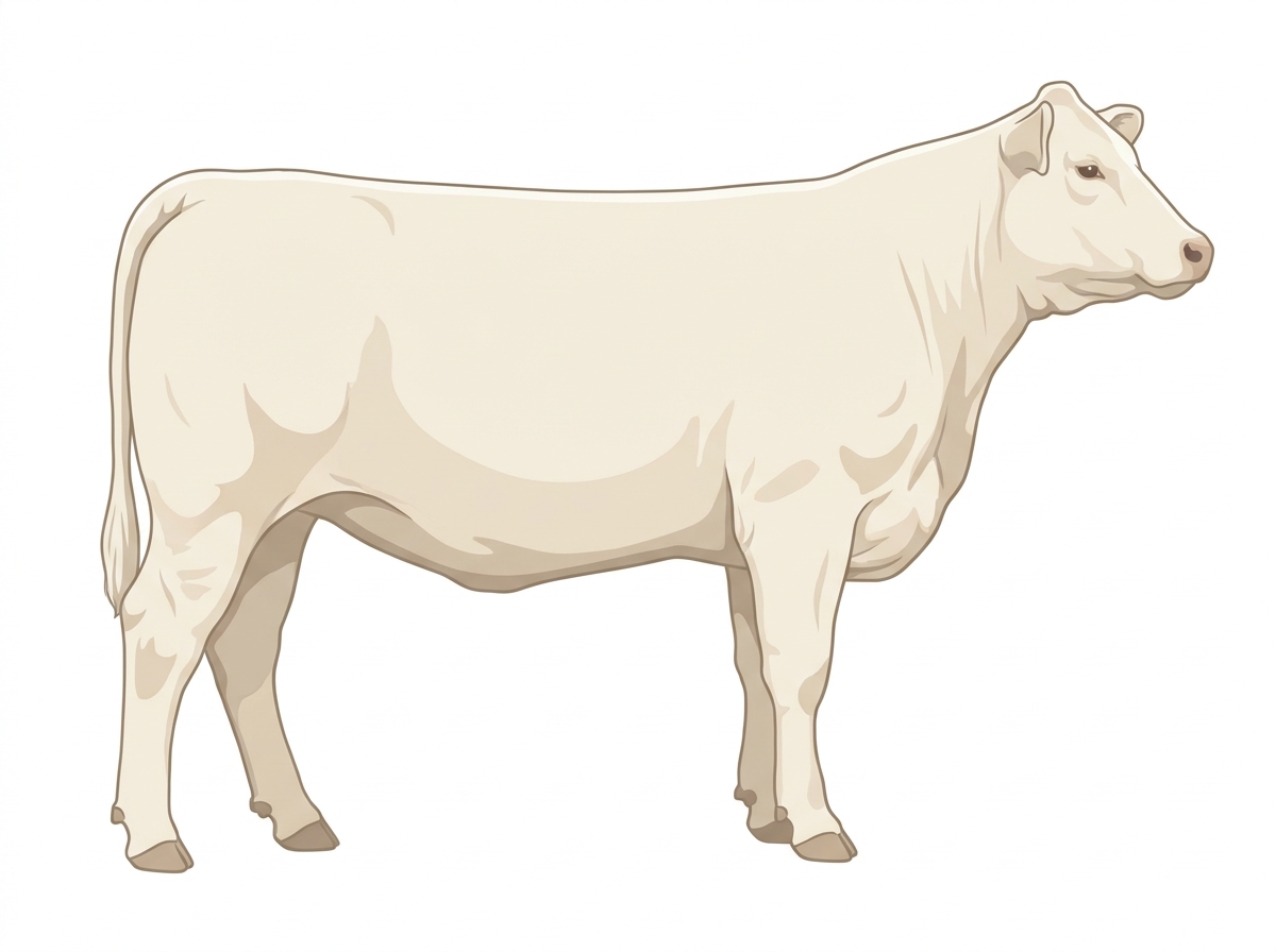 White 5/8 Charolais Cross Heifer