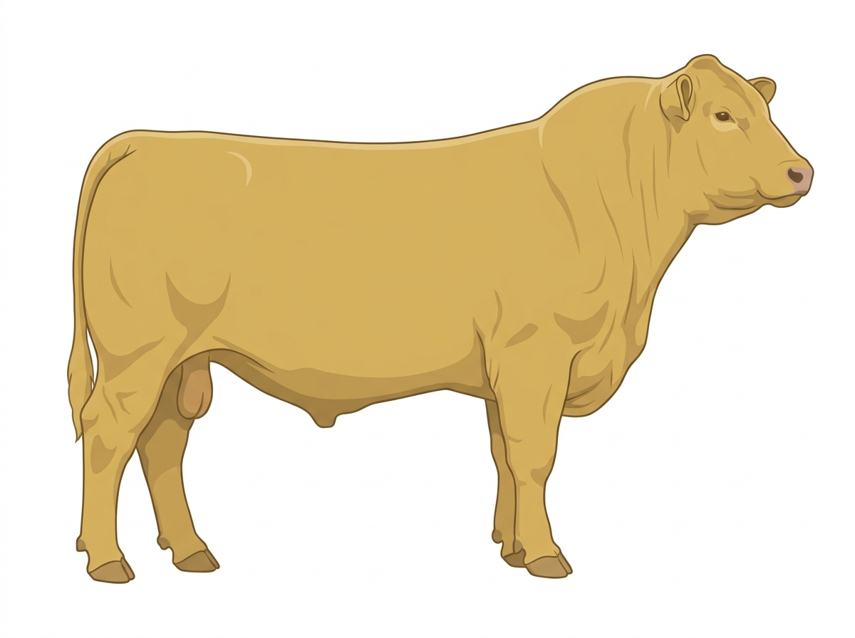 Yellow Dun 5/8 Charolais Cross Bull