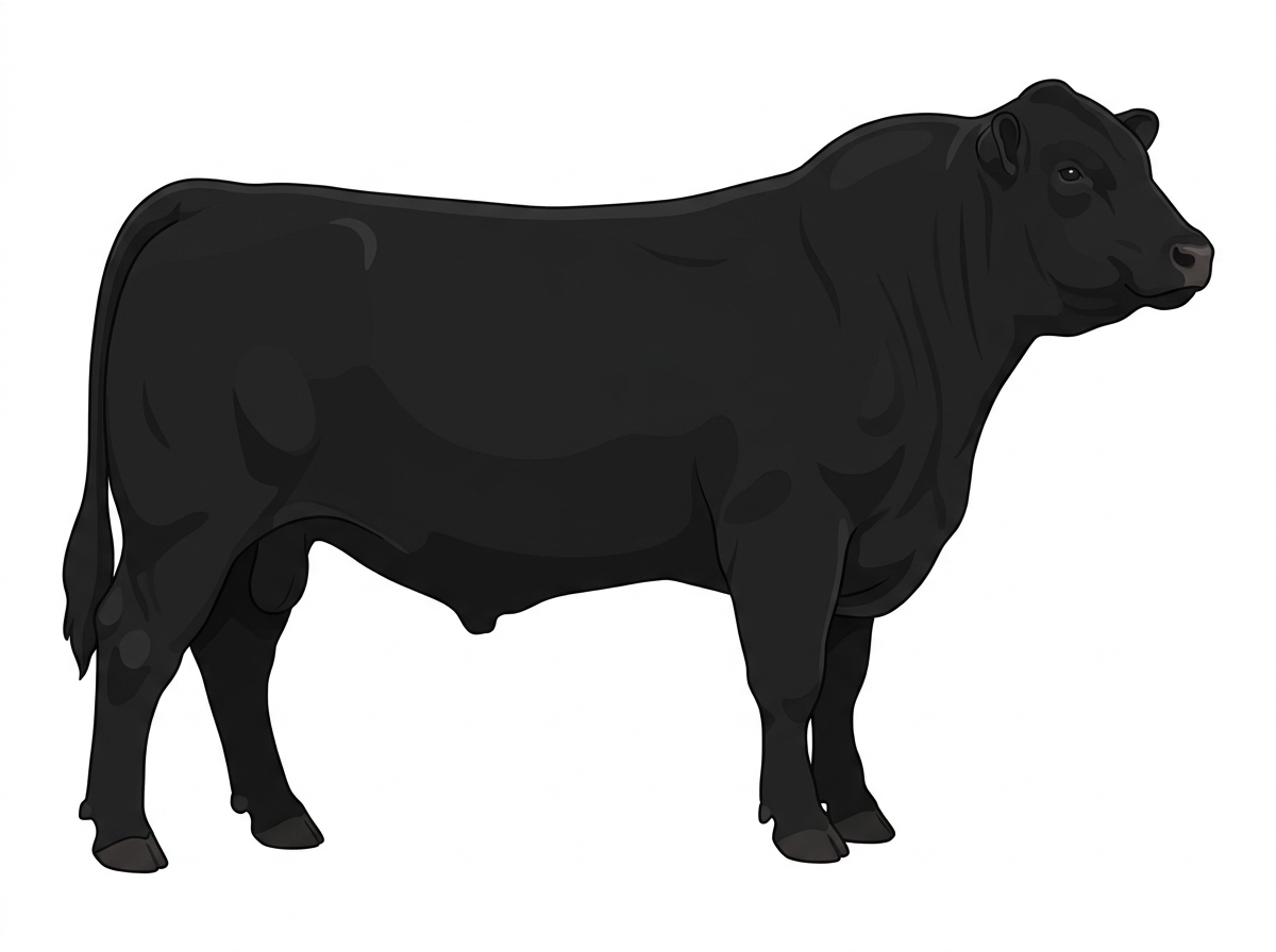 Black 5/8 Highlander Cross Bull