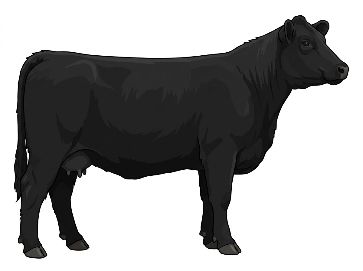 Black 5/8 Highlander Cross Cow