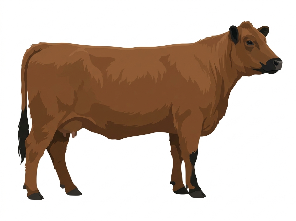 Brown with black points 5/8 Highlander Cross Cow