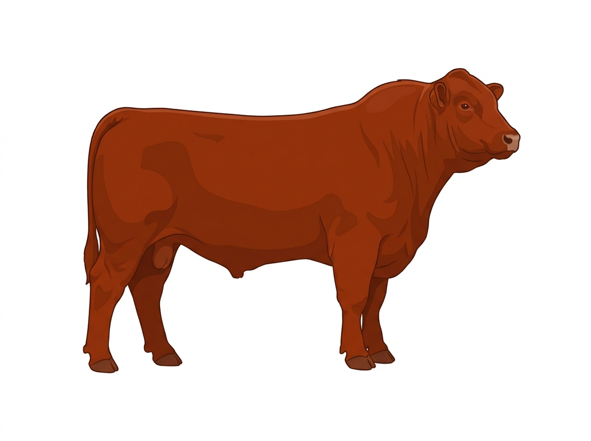 Red 5/8 Highlander Cross Bull