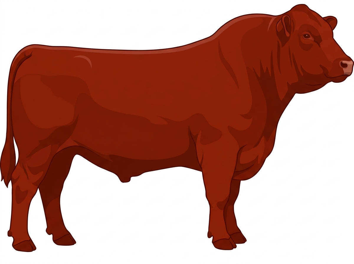 Red 5/8 Red Angus 3/8 Charolais Bull