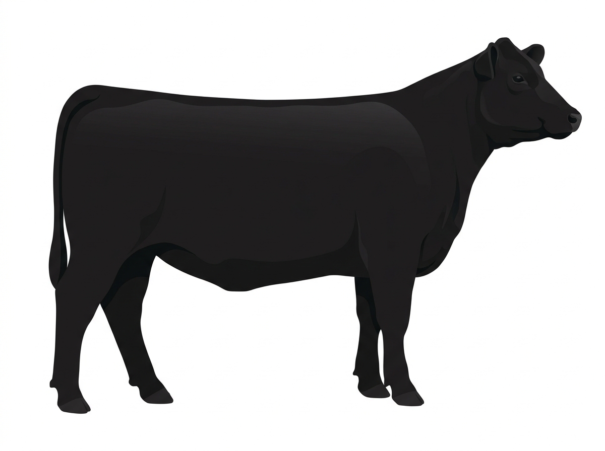 Black 5/8 Red Angus Cross Heifer