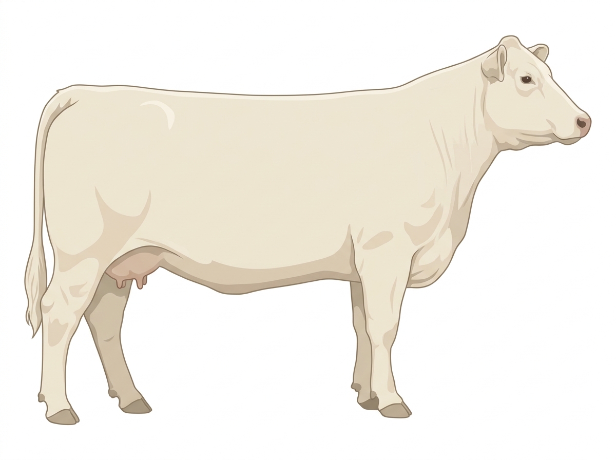 Cream 5/8 Red Angus Cross Cow