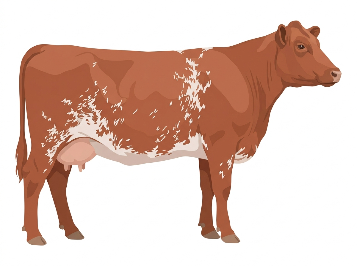 Red roan 5/8 Red Angus Cross Cow