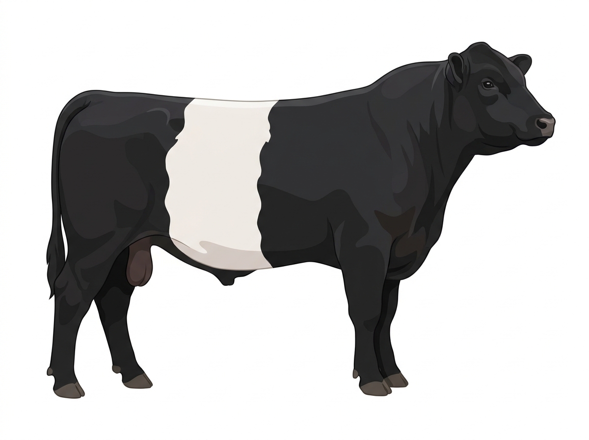 Black 7/8 Belted Galloway Bull