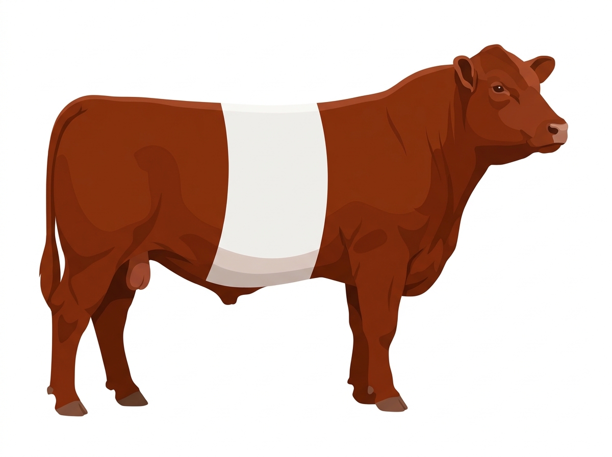 Red 7/8 Belted Galloway Bull
