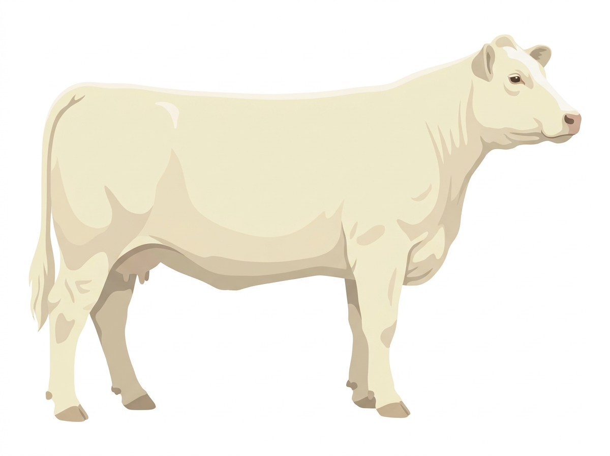 White with minimal white face markings 7/8 Charolais Cow
