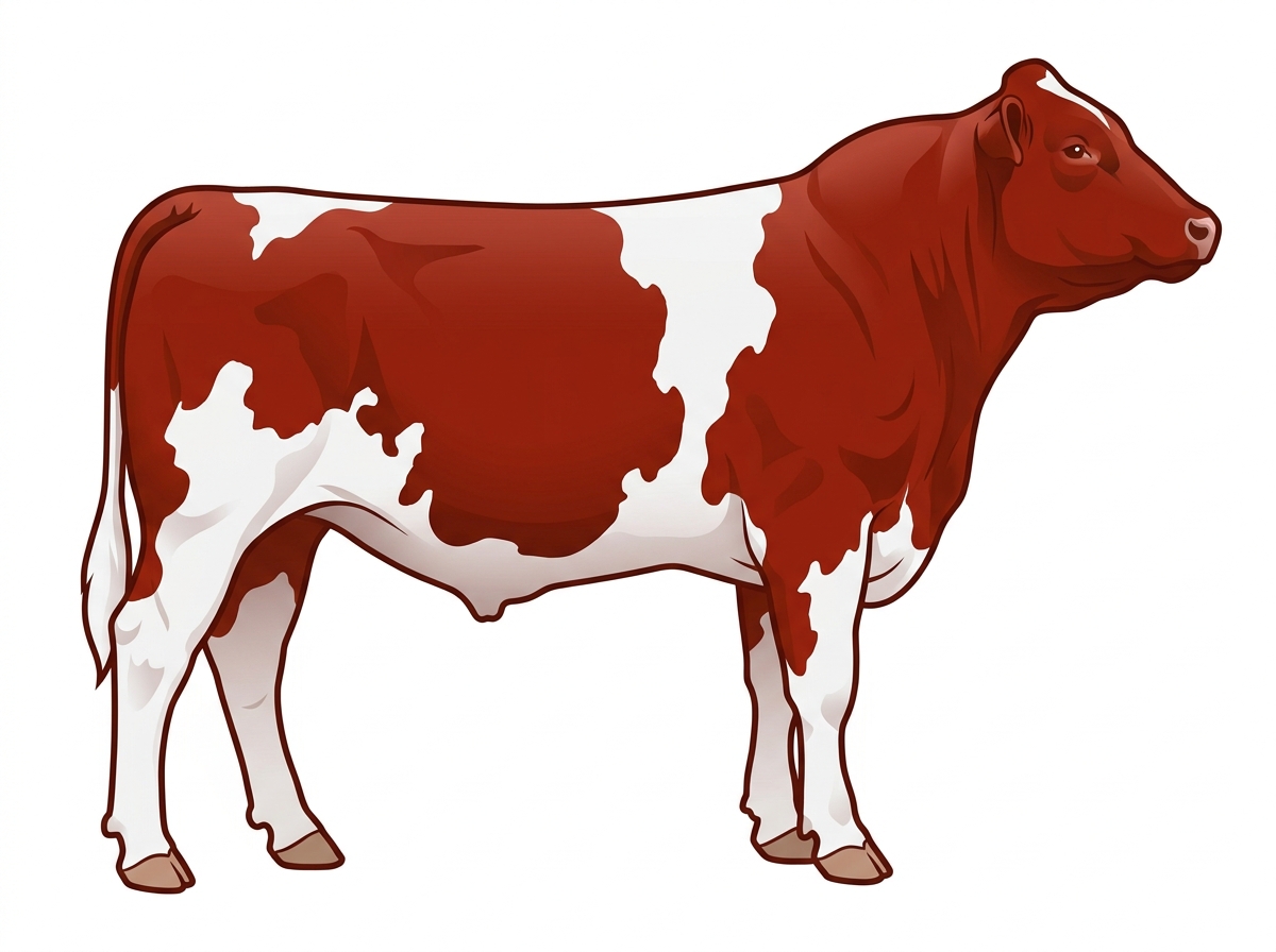 Red with white spots 7/8 Maine-Anjou Bull