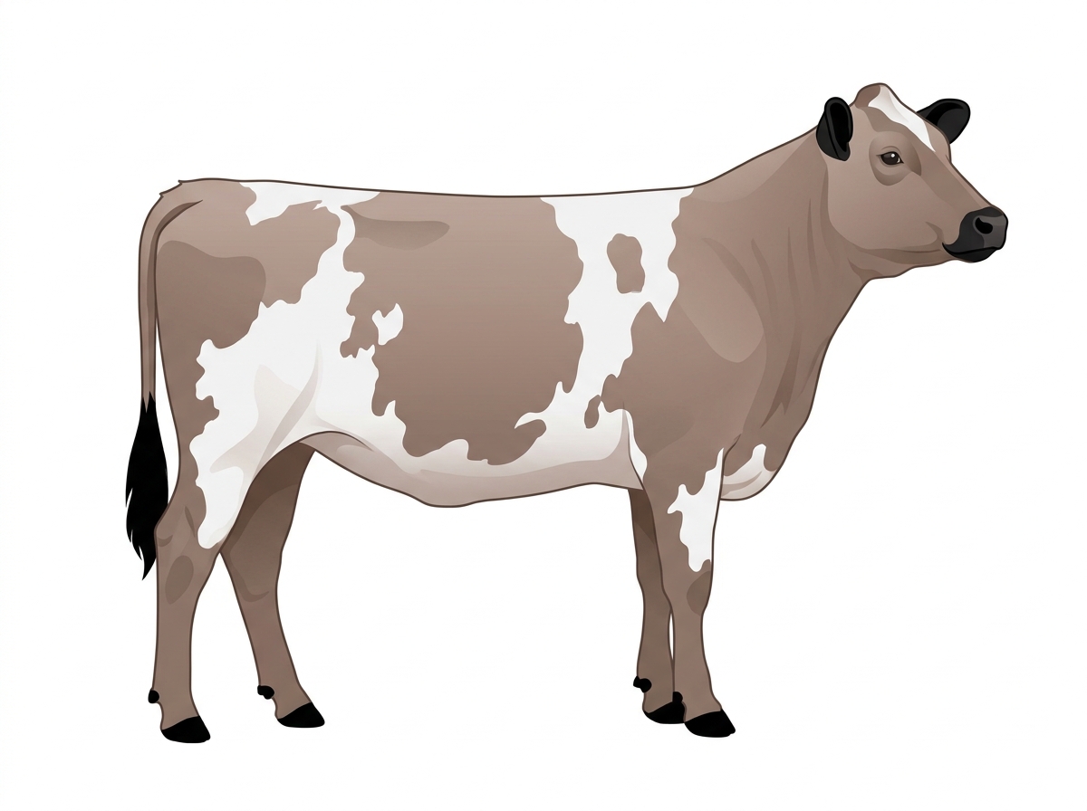 Heavy brown roan with black points 7/8 Shorthorn Heifer