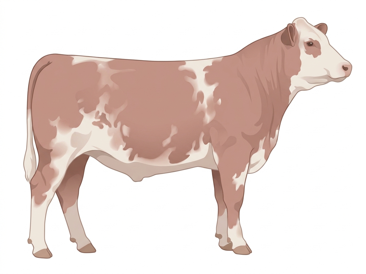Heavy red roan 7/8 Shorthorn Steer