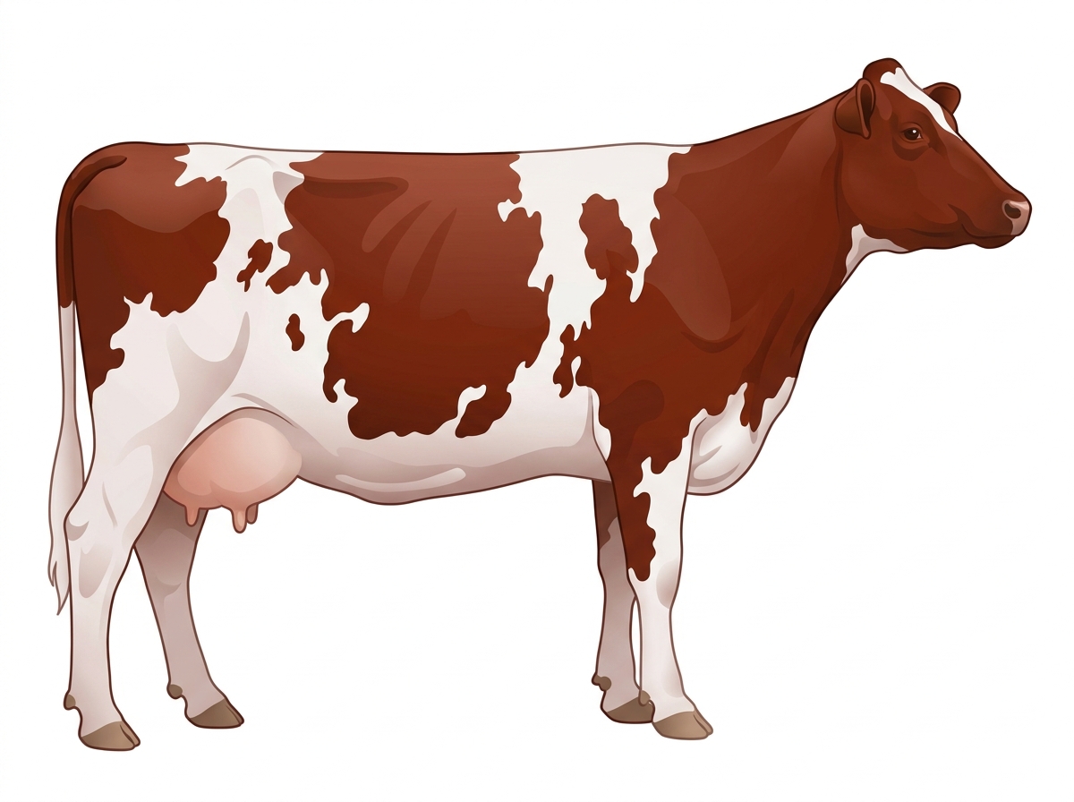Red heavy roan 7/8 Shorthorn Cow