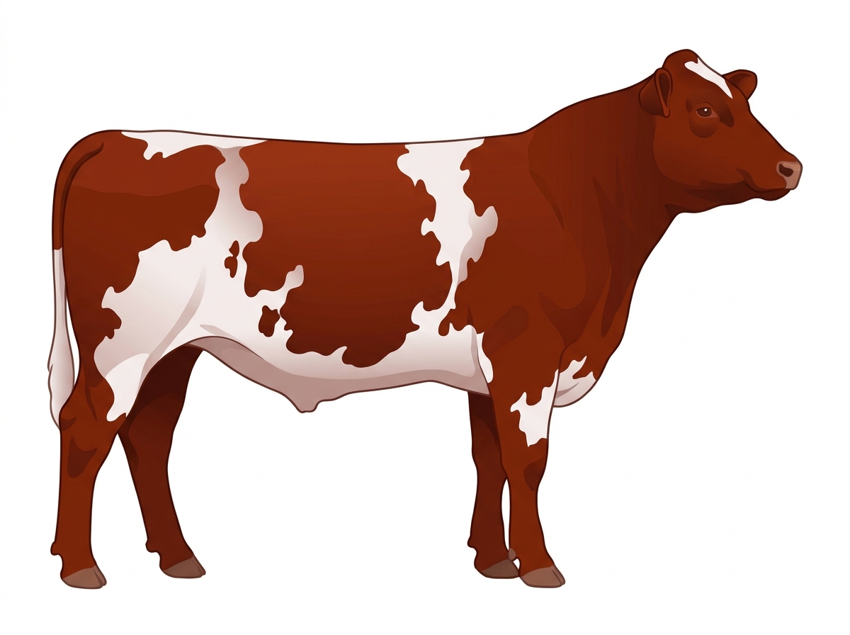 Red heavy roan 7/8 Shorthorn Steer
