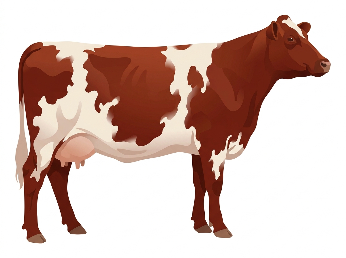 Red roan 7/8 Shorthorn Cow