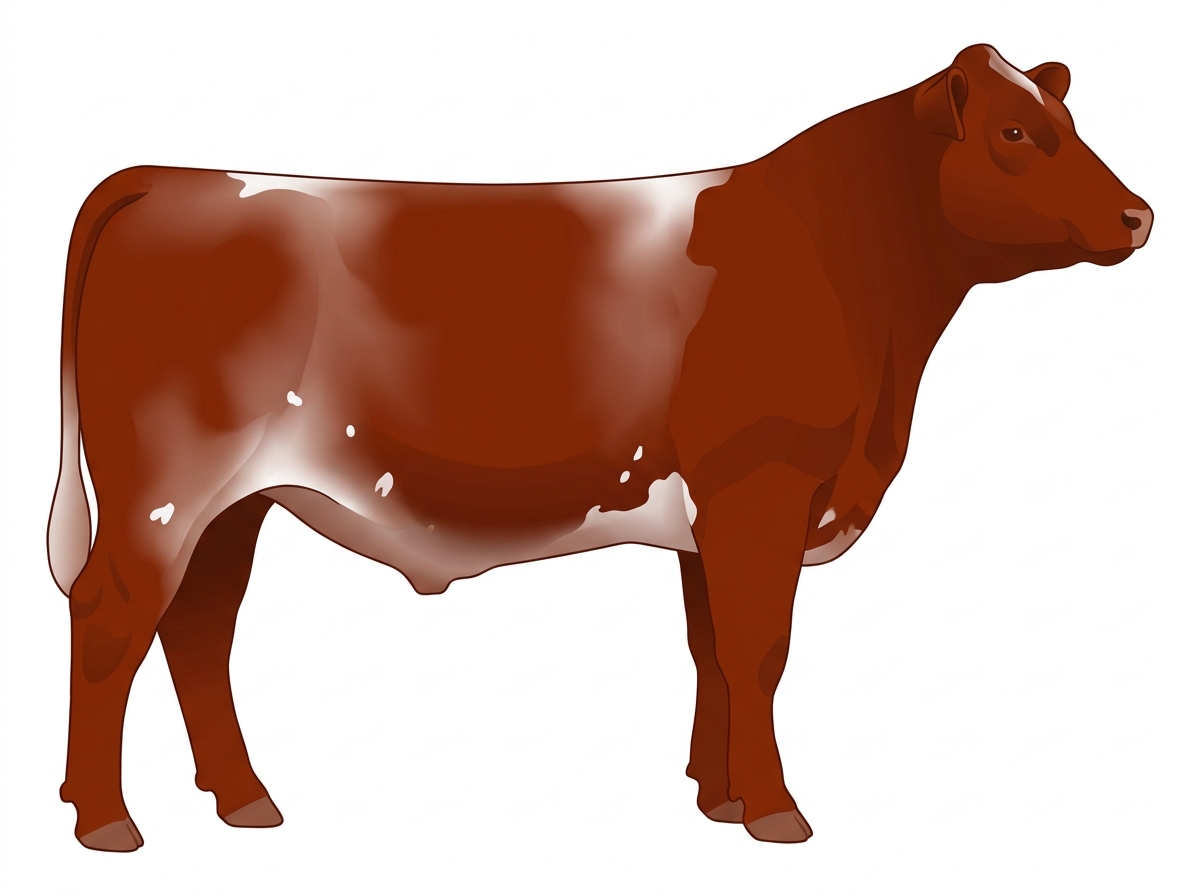 Red roan with minimal spotting 7/8 Shorthorn Steer
