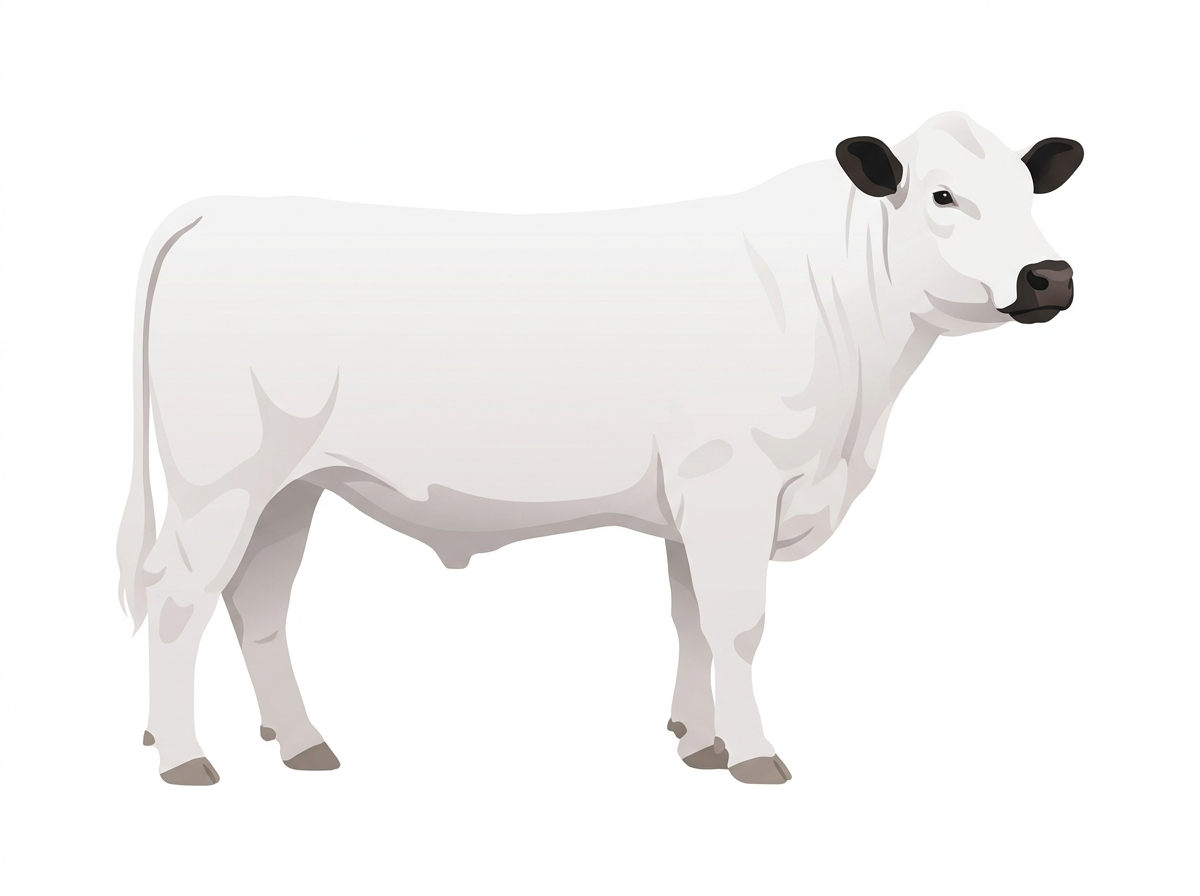 White with dark ears and muzzle 7/8 Shorthorn Steer