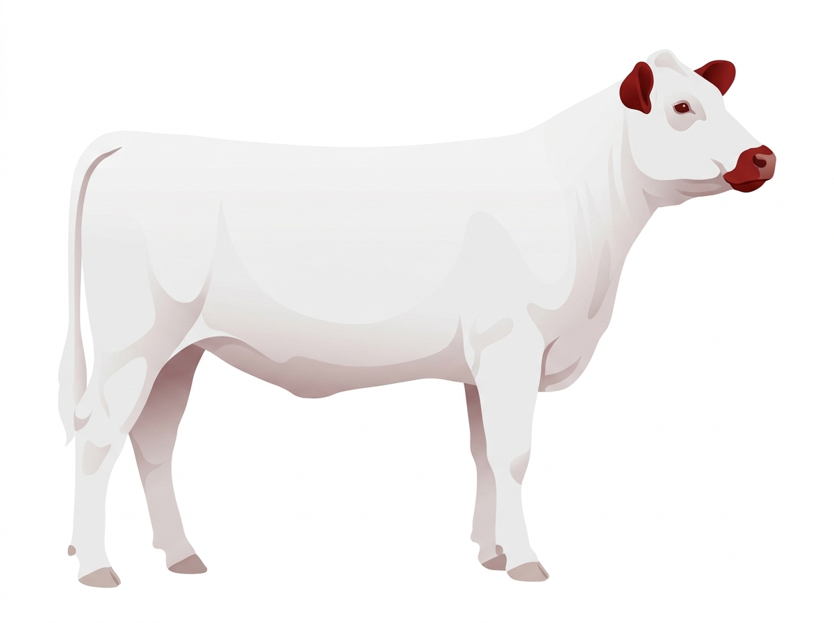 White with red ears and muzzle 7/8 Shorthorn Heifer