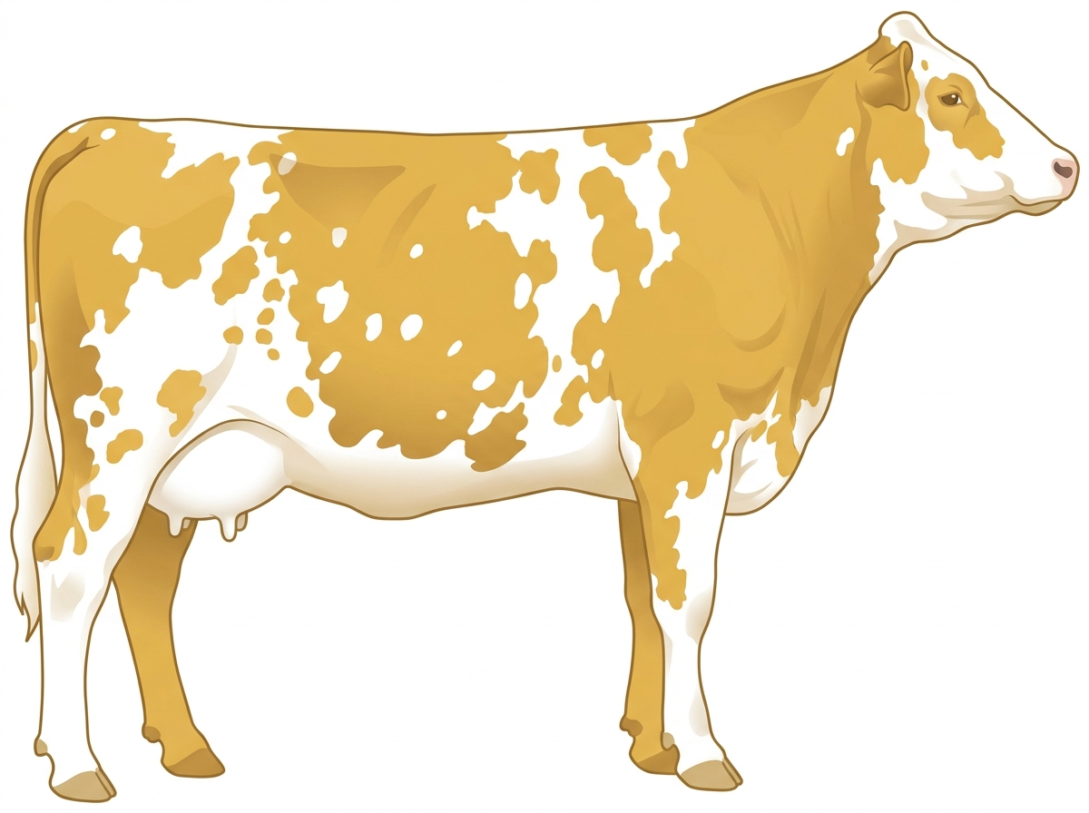 Gold heavily spotted 7/8 Simmental Cow