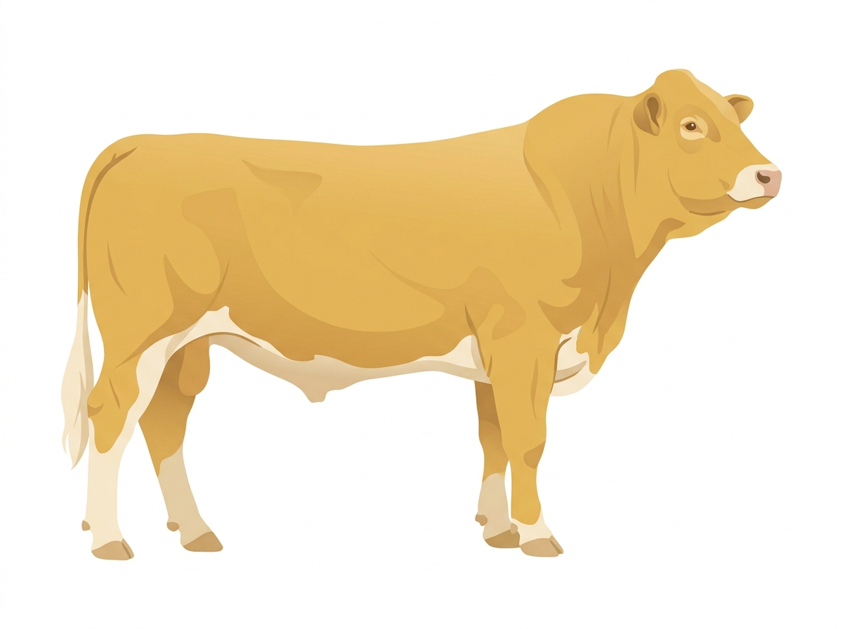 Gold with minimal white markings 7/8 Simmental Bull