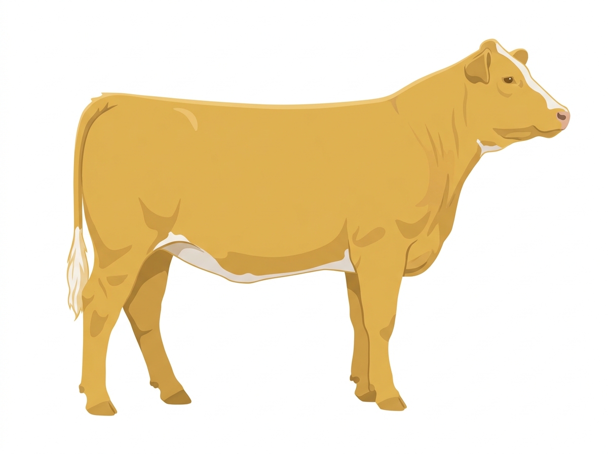 Gold with minimal white markings 7/8 Simmental Heifer