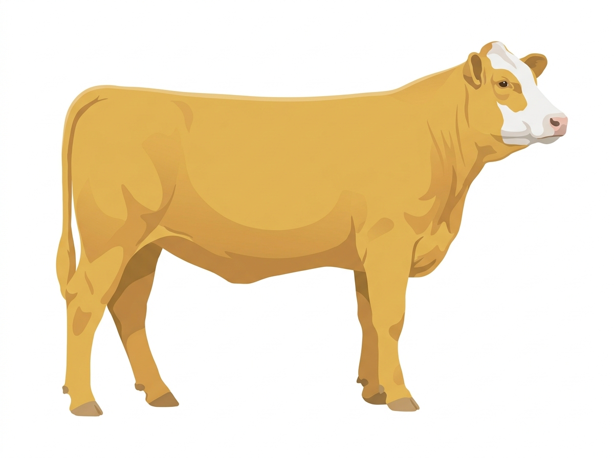 Gold with partial white face 7/8 Simmental Heifer