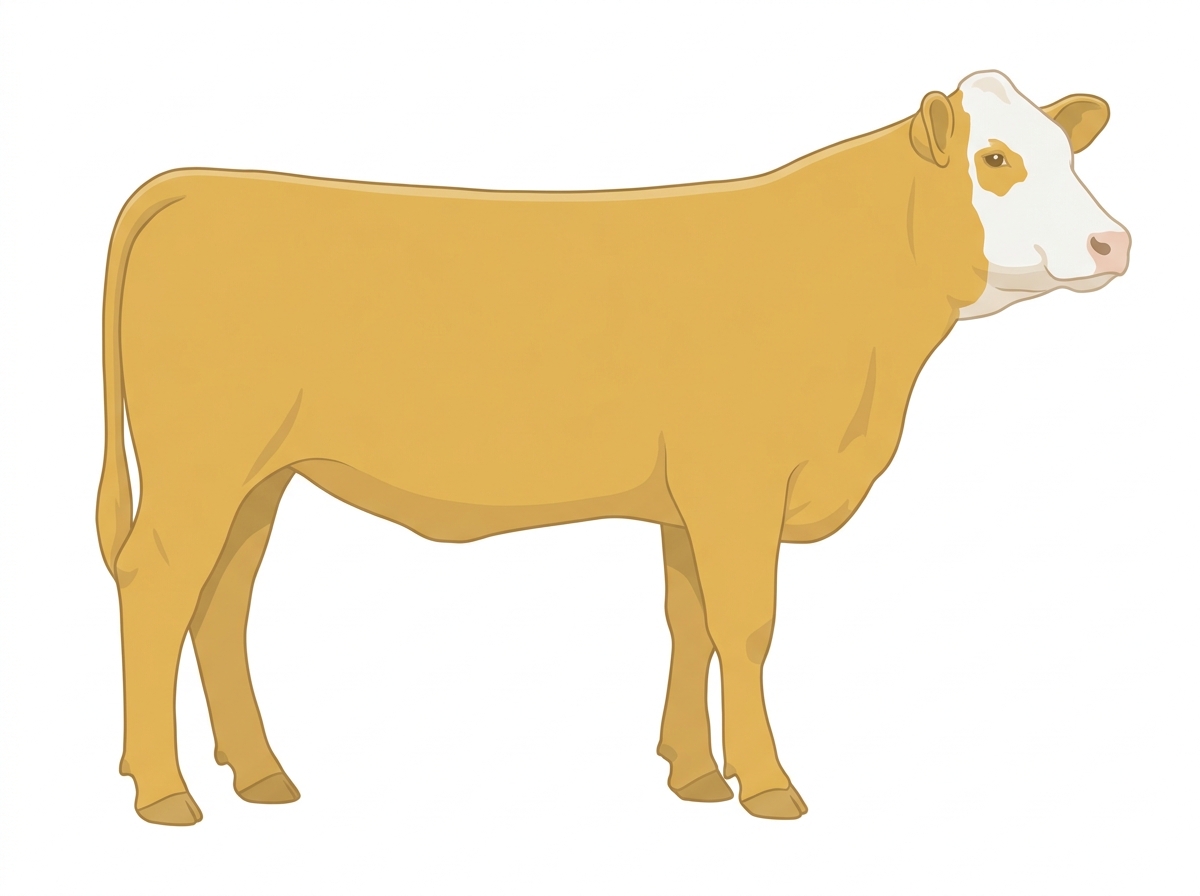Gold with white face 7/8 Simmental Heifer