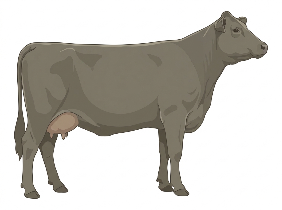 Smoky 9/16 Angus 7/16 Charolais Cow