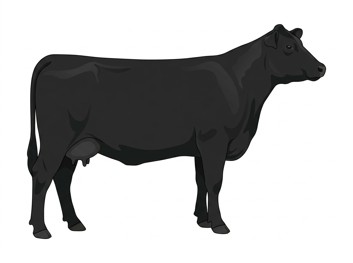 Black 9/16 Angus Cross Cow