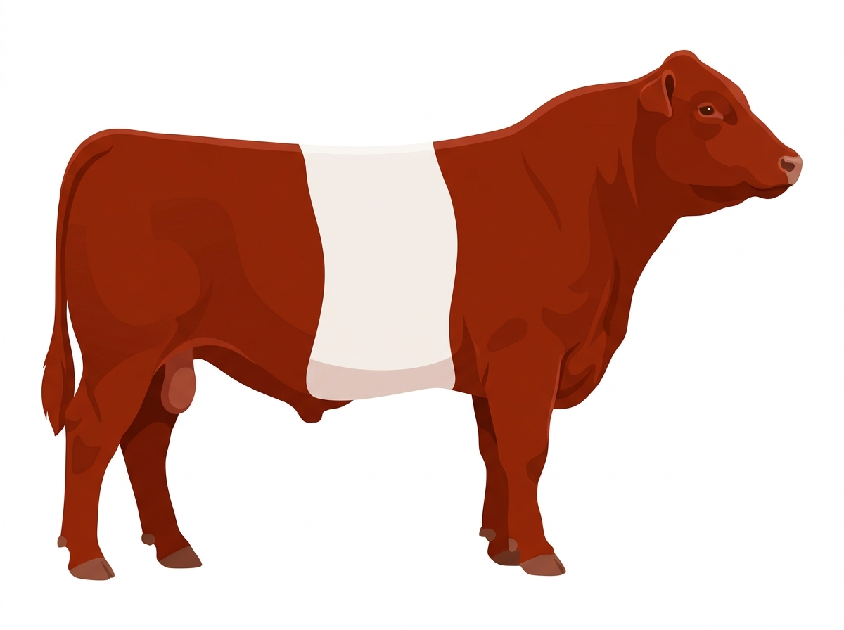 Red 9/16 Belted Galloway Cross Bull