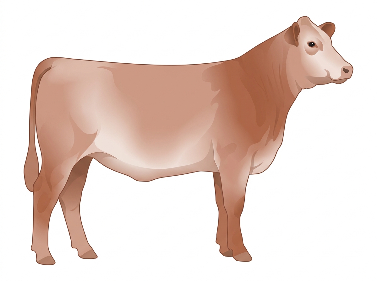 Light red roan 9/16 Brahman 7/16 Shorthorn Heifer