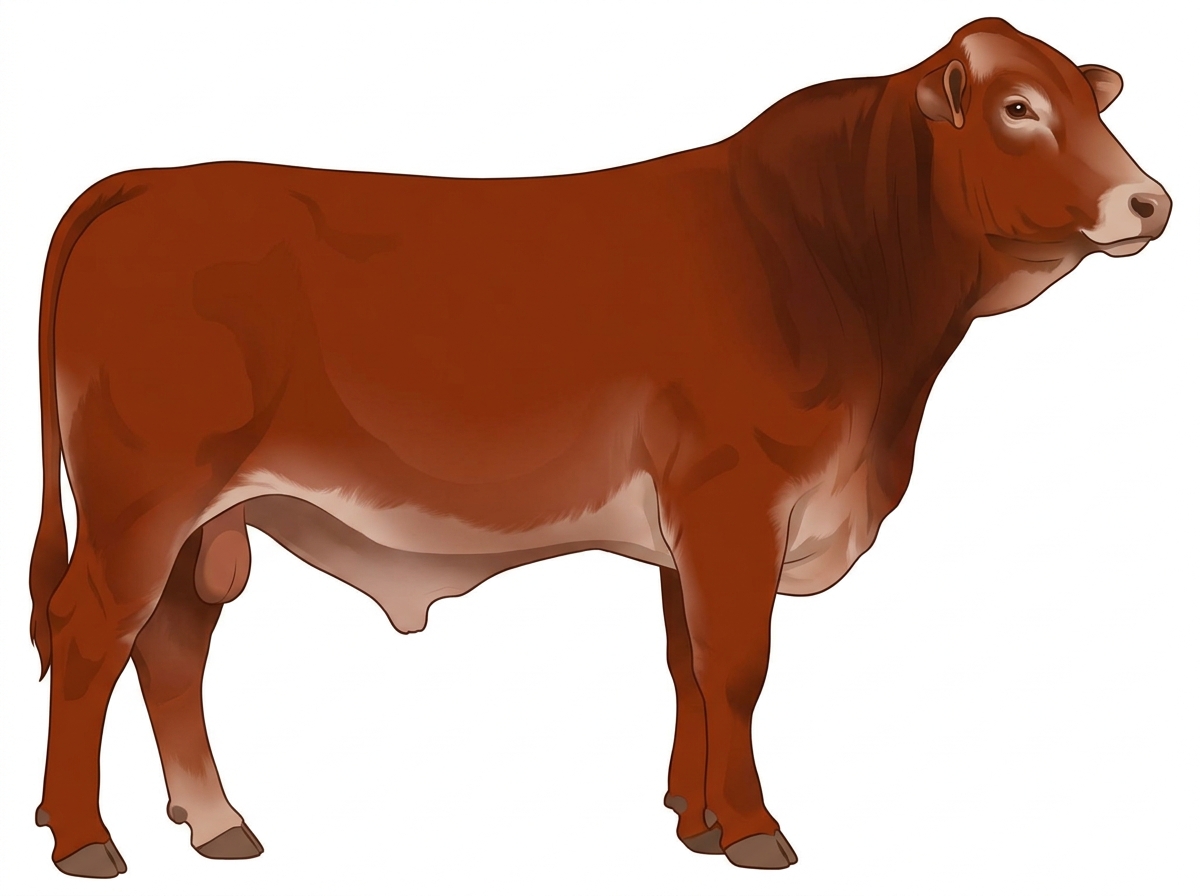 Red 9/16 Brahman 7/16 Shorthorn Bull