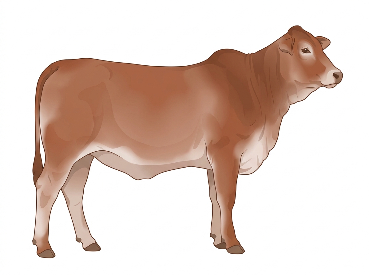 Light red roan 9/16 Brahman Cross Heifer