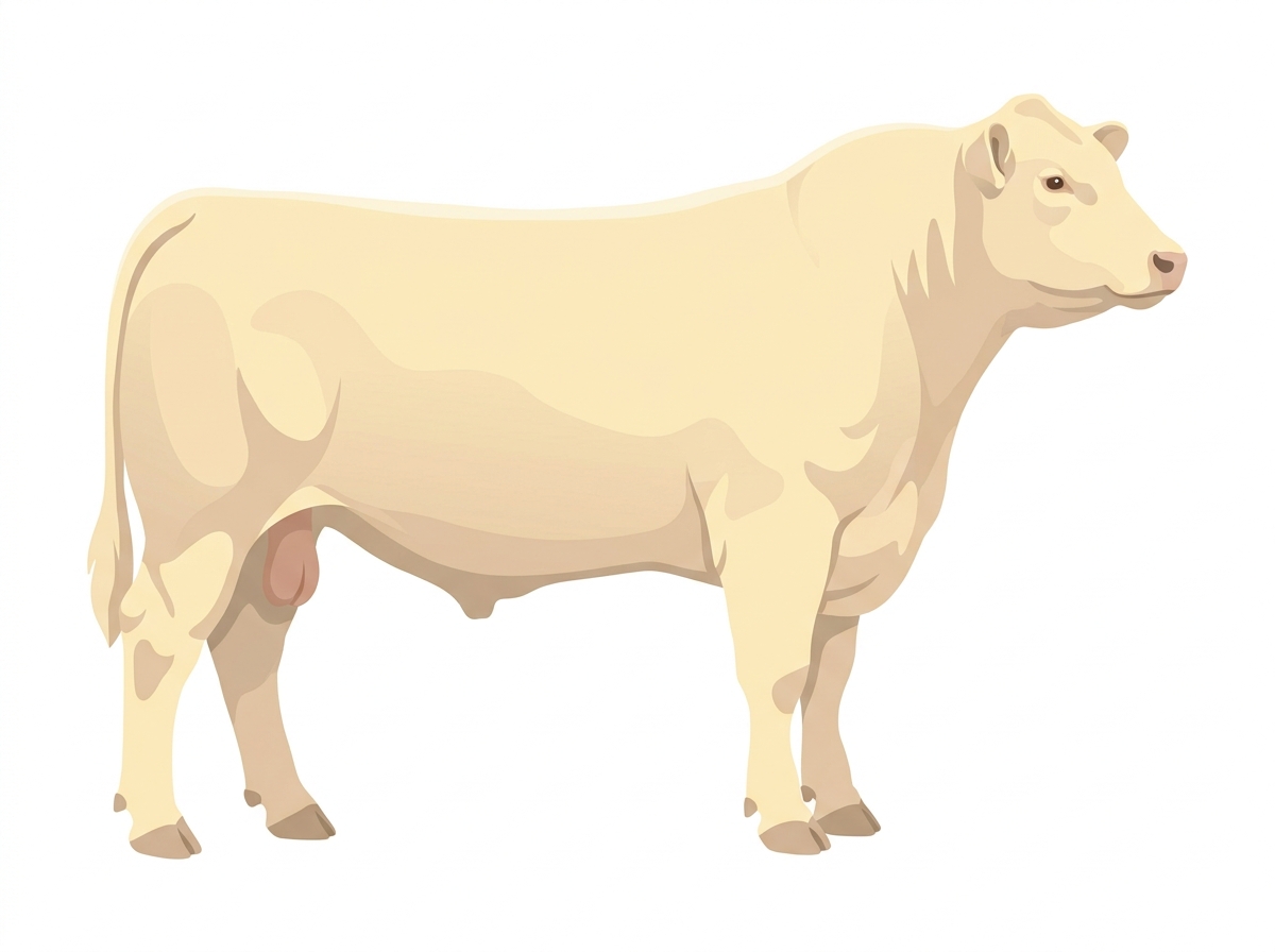 Cream 9/16 Charolais 7/16 Angus Bull