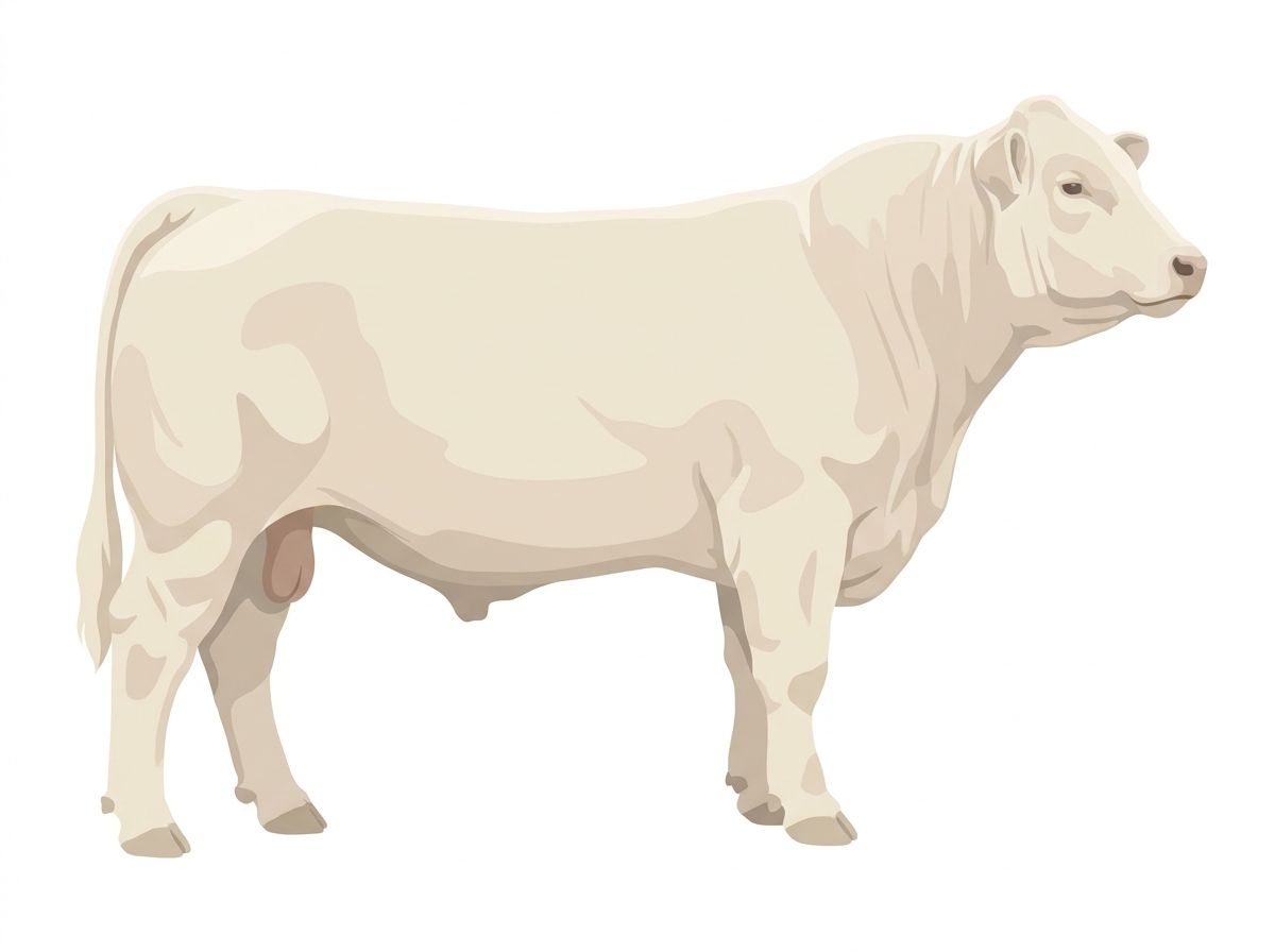 White 9/16 Charolais Cross Bull