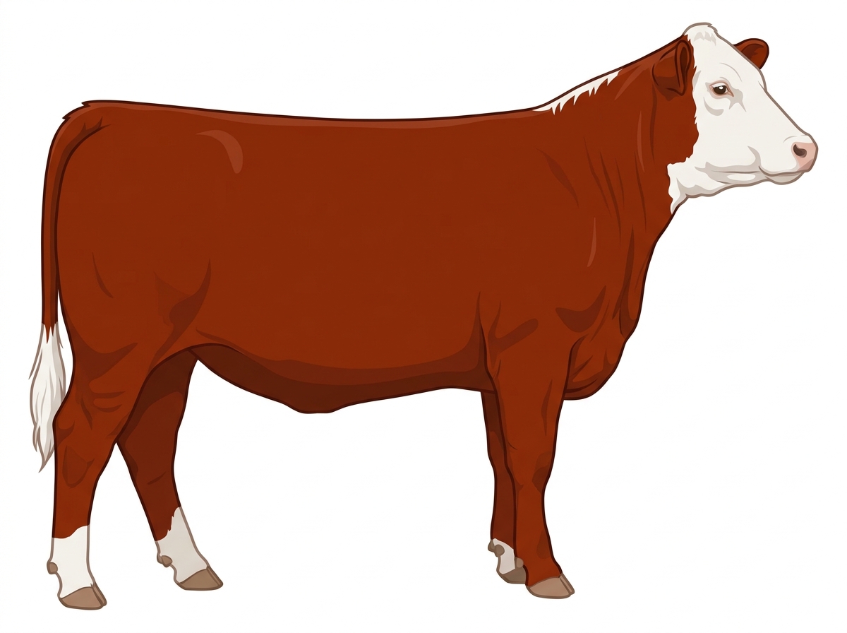 Red with a white face 9/16 Hereford 7/16 Red Angus Heifer