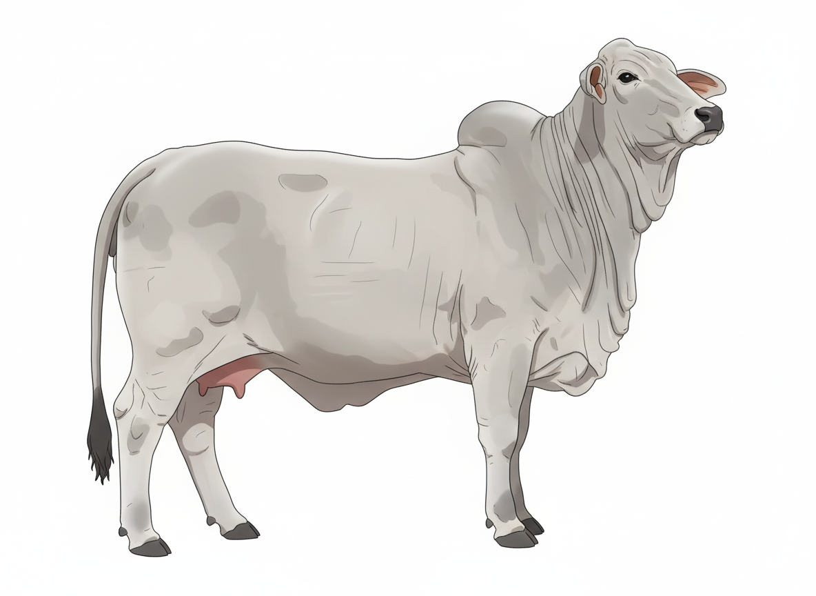 Slate Grey Brahman Cow