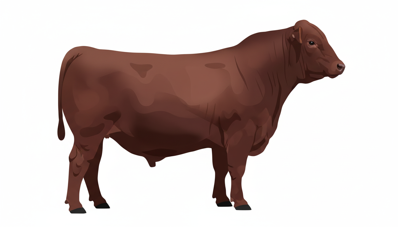 Red Red Angus Bull