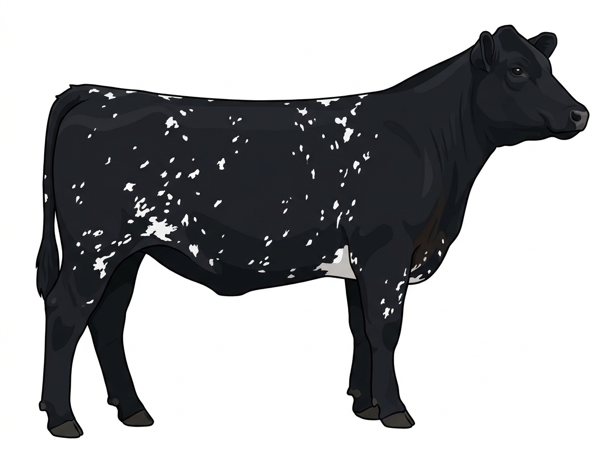 Black roan Angus Cross Heifer