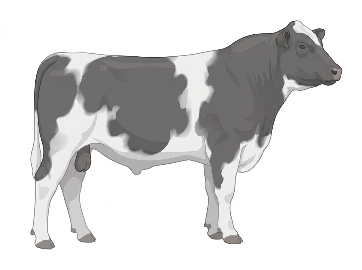Blue roan Angus Cross Bull