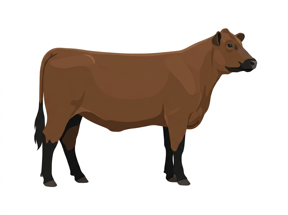 Brown with black points Angus Cross Heifer