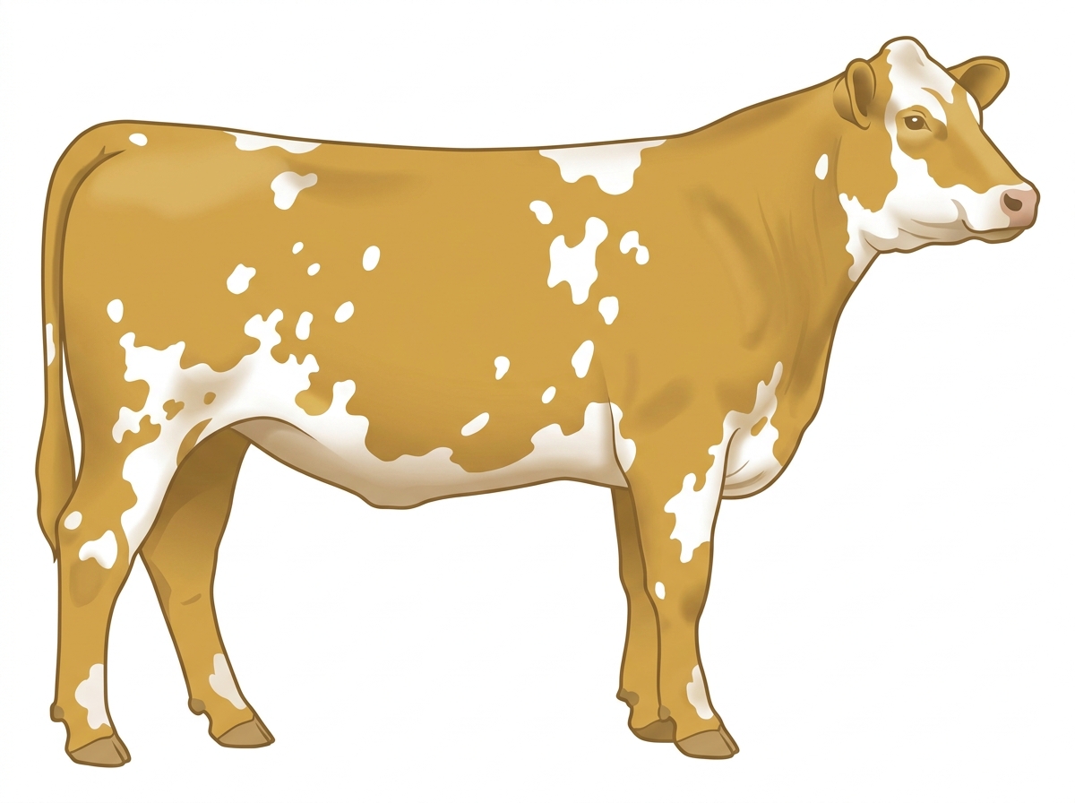 Gold with white spots Angus Cross Heifer
